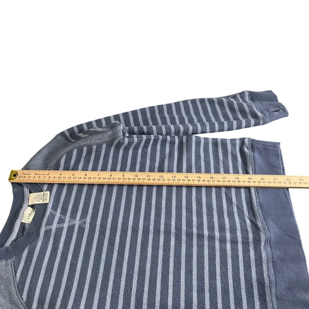 LLBean Kids Boys Striped Long Sleeve Raglan Sweatshirt‎ Size M 10-12